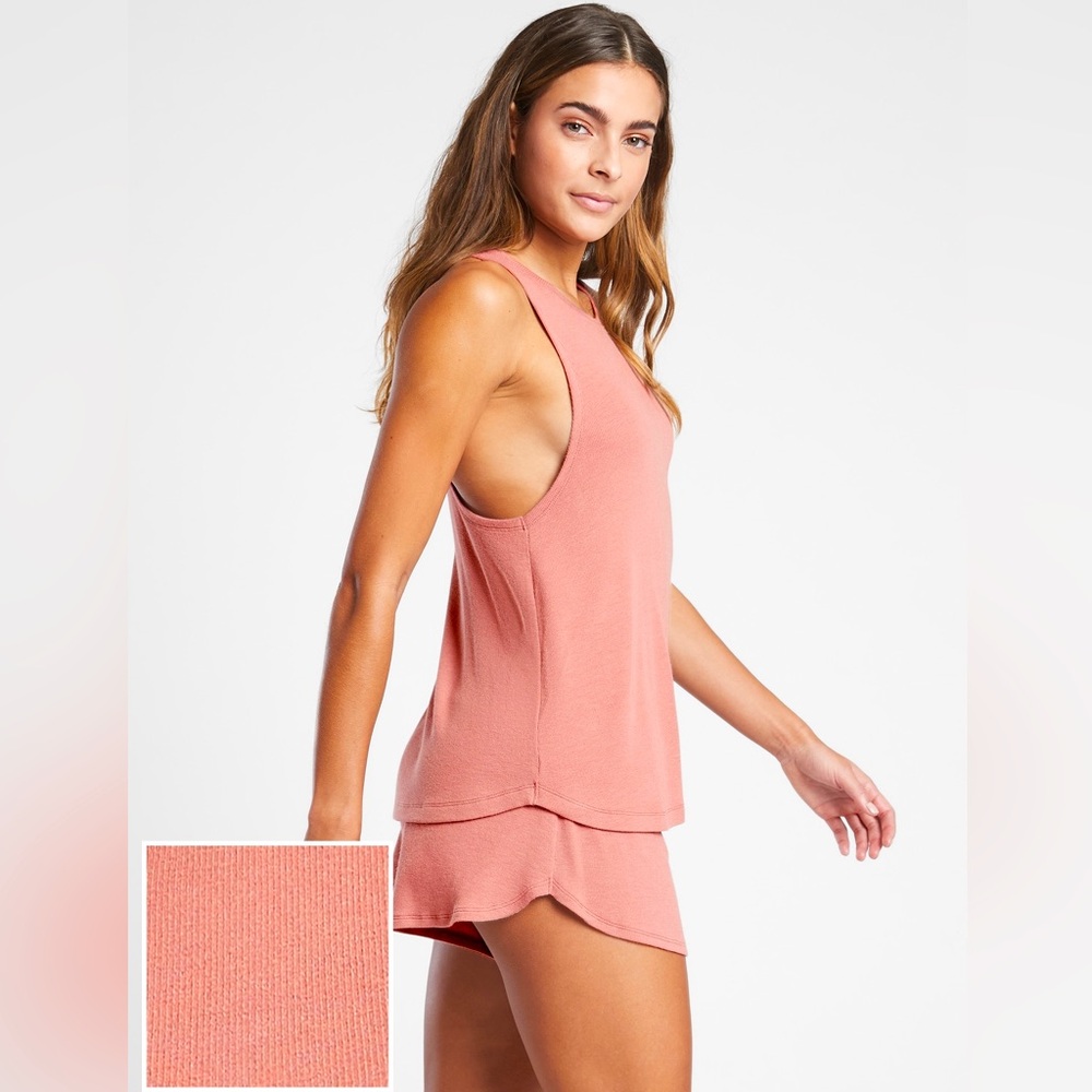 ATHLETA🥇 Well Rested Rib Sleep Tank Top Pink Size Small